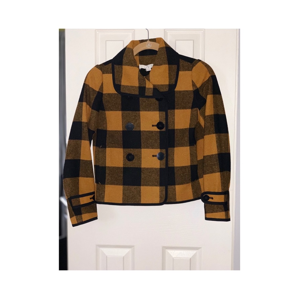 LOFT Plaid Pea Coat